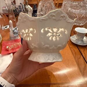 Lenox White Decorative Ceramic Lace bowl